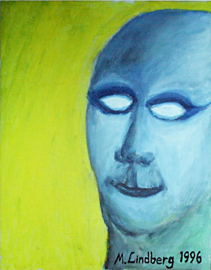 The blue face