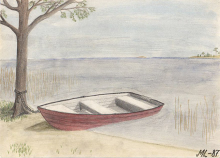the red rowboat